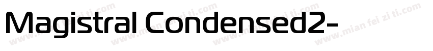 Magistral Condensed2字体转换